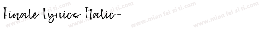 Finale Lyrics Italic字体转换